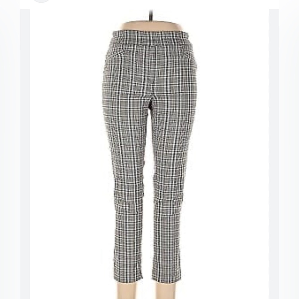 Jules and Leopold women’s size large, black and white plaid‎ pull on ankle pants